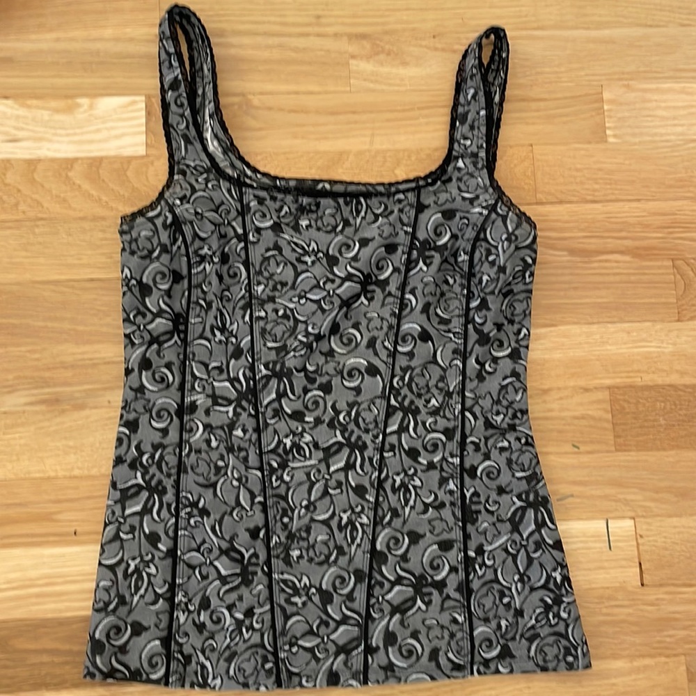 White and black dress tank